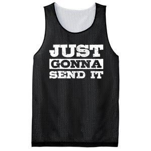 Just Gonna Send It Motocross Mountain Bike Ski Snowboard BMX Mesh Reversible Basketball Jersey Tank