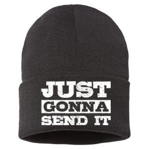 Just Gonna Send It Motocross Mountain Bike Ski Snowboard BMX Sustainable Knit Beanie