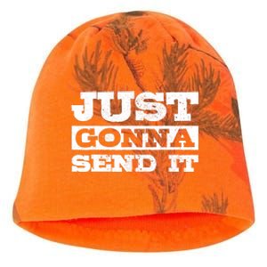 Just Gonna Send It Motocross Mountain Bike Ski Snowboard BMX Kati - Camo Knit Beanie