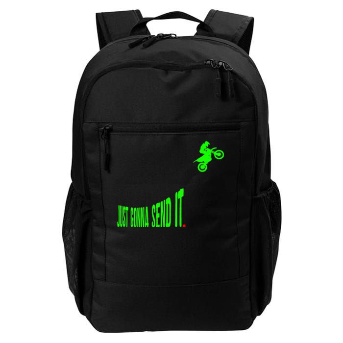 Just Gonna Send It Funny Motocross Dirt Bike Meme Biker Gift Daily Commute Backpack