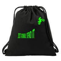 Just Gonna Send It Funny Motocross Dirt Bike Meme Biker Gift Drawstring Bag