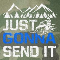 Just Gonna Send It retro Snowmobiling Motor Sled Riders Legacy Tie Dye Trucker Hat