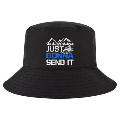 Just Gonna Send It retro Snowmobiling Motor Sled Riders Cool Comfort Performance Bucket Hat