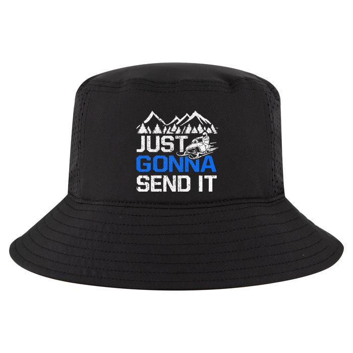 Just Gonna Send It retro Snowmobiling Motor Sled Riders Cool Comfort Performance Bucket Hat