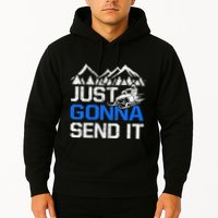 Just Gonna Send It retro Snowmobiling Motor Sled Riders Hoodie