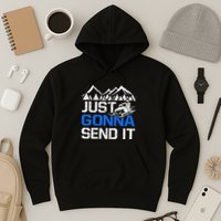 Just Gonna Send It retro Snowmobiling Motor Sled Riders Hoodie