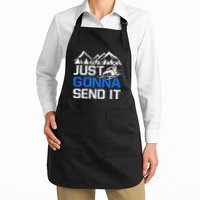 Just Gonna Send It retro Snowmobiling Motor Sled Riders Apron