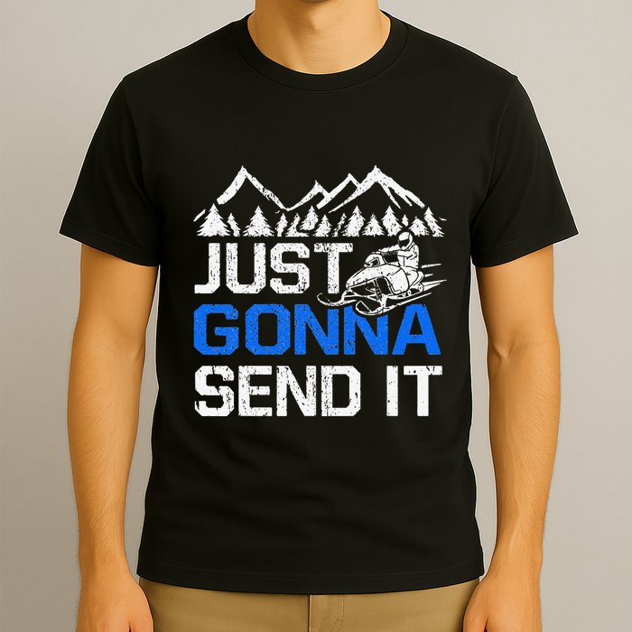 Just Gonna Send It retro Snowmobiling Motor Sled Riders T-Shirt