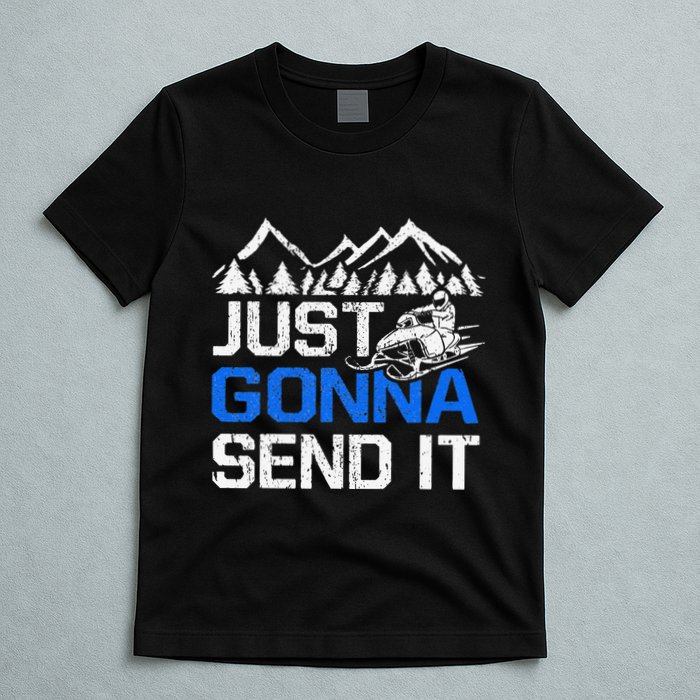 Just Gonna Send It retro Snowmobiling Motor Sled Riders T-Shirt