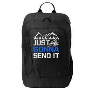 Just Gonna Send It retro Snowmobiling Motor Sled Riders City Backpack