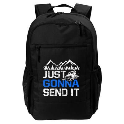 Just Gonna Send It retro Snowmobiling Motor Sled Riders Backpack
