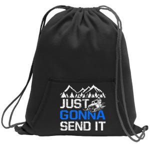 Just Gonna Send It retro Snowmobiling Motor Sled Riders Sweatshirt Cinch Pack Bag