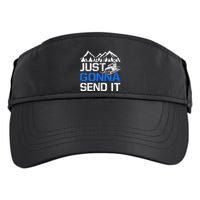 Just Gonna Send It retro Snowmobiling Motor Sled Riders Adult Drive Performance Visor