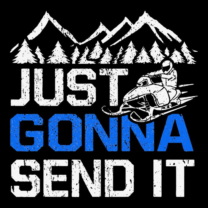 Just Gonna Send It retro Snowmobiling Motor Sled Riders Bucket Hat