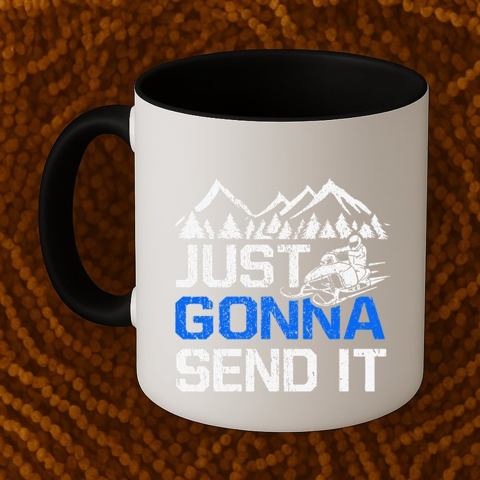 Just Gonna Send It retro Snowmobiling Motor Sled Riders Mug