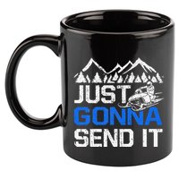 Just Gonna Send It retro Snowmobiling Motor Sled Riders 11oz C Handle Ceramic Mug