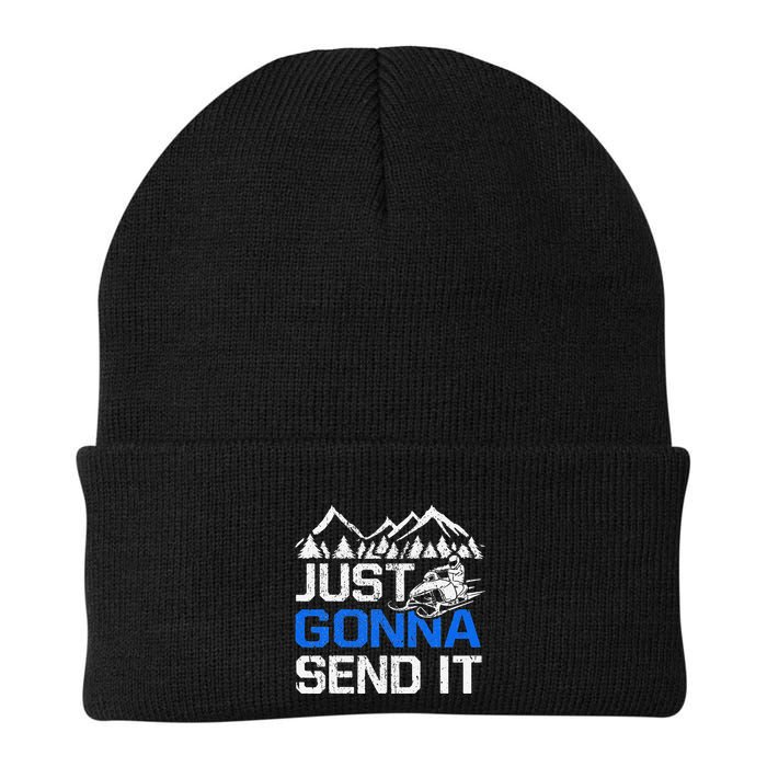 Just Gonna Send It retro Snowmobiling Motor Sled Riders Beanie