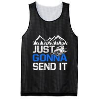 Just Gonna Send It retro Snowmobiling Motor Sled Riders Mesh Reversible Basketball Jersey Tank
