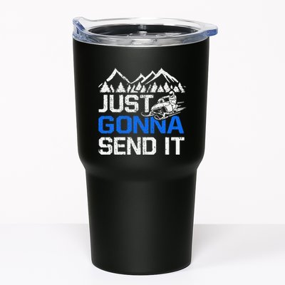 Just Gonna Send It retro Snowmobiling Motor Sled Riders Tumbler
