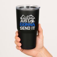 Just Gonna Send It retro Snowmobiling Motor Sled Riders Tumbler