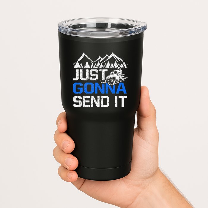 Just Gonna Send It retro Snowmobiling Motor Sled Riders Tumbler