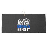 Just Gonna Send It retro Snowmobiling Motor Sled Riders Large Microfiber Waffle Golf Towel