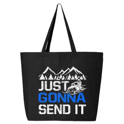 Just Gonna Send It retro Snowmobiling Motor Sled Riders 25L Jumbo Tote