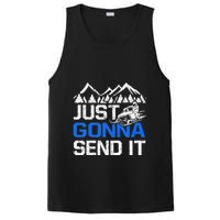 Just Gonna Send It retro Snowmobiling Motor Sled Riders PosiCharge Competitor Tank