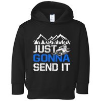 Just Gonna Send It retro Snowmobiling Motor Sled Riders Toddler Hoodie