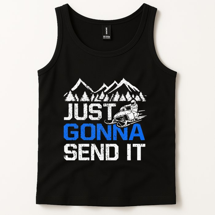Just Gonna Send It retro Snowmobiling Motor Sled Riders Tank Top