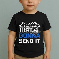 Just Gonna Send It retro Snowmobiling Motor Sled Riders Toddler T-Shirt