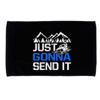 Just Gonna Send It retro Snowmobiling Motor Sled Riders Microfiber Hand Towel