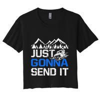 Just Gonna Send It retro Snowmobiling Motor Sled Riders Crop Top