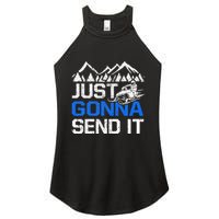Just Gonna Send It retro Snowmobiling Motor Sled Riders Women's Perfect Tri Rocker Tank