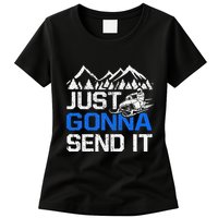 Just Gonna Send It retro Snowmobiling Motor Sled Riders Womens T-Shirt