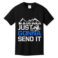 Just Gonna Send It retro Snowmobiling Motor Sled Riders Kids T-Shirt