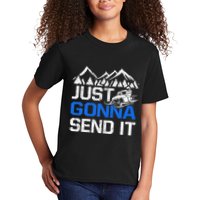 Just Gonna Send It retro Snowmobiling Motor Sled Riders Kids T-Shirt