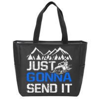 Just Gonna Send It retro Snowmobiling Motor Sled Riders Zip Tote Bag