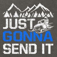 Just Gonna Send It retro Snowmobiling Motor Sled Riders Cotton Canvas Backpack