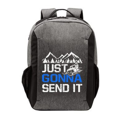 Just Gonna Send It retro Snowmobiling Motor Sled Riders Vector Backpack