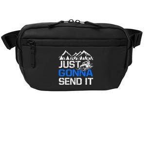 Just Gonna Send It retro Snowmobiling Motor Sled Riders Crossbody Pack