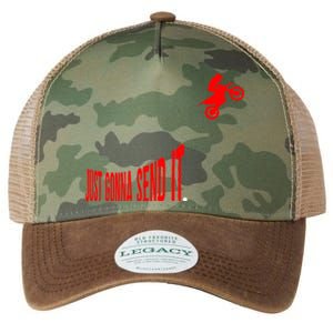 Just Gonna Send It Funny Motocross Legacy Tie Dye Trucker Hat