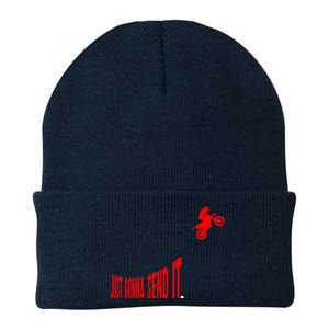 Just Gonna Send It Funny Motocross Knit Cap Winter Beanie