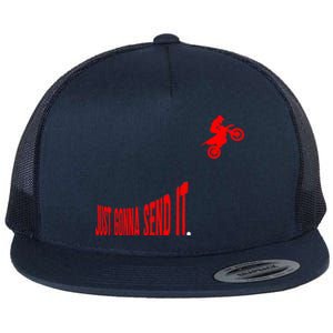 Just Gonna Send It Funny Motocross Flat Bill Trucker Hat