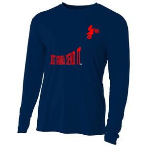 Just Gonna Send It Funny Motocross Cooling Performance Long Sleeve Crew