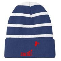 Just Gonna Send It Funny Motocross Striped Beanie with Solid Band