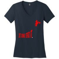 Just Gonna Send It Funny Motocross Women's V-Neck T-Shirt