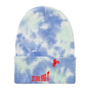 Just Gonna Send It Funny Motocross Tie Dye 12in Knit Beanie