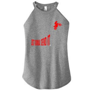 Just Gonna Send It Funny Motocross Women's Perfect Tri Rocker Tank