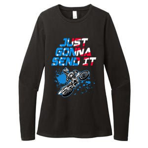 Just Gonna Send It Motocross Dirt Bike Womens CVC Long Sleeve Shirt